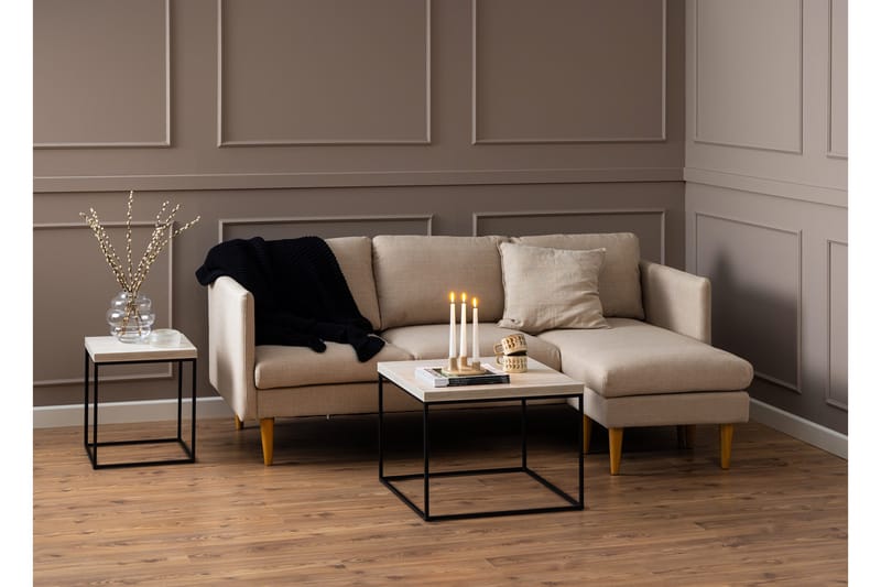 Adisan Soffbord 60x60 cm - Beige - Möbler - Bord & matgrupper - Soffbord