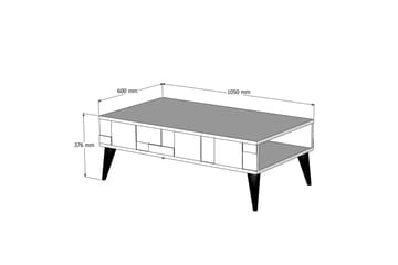 Alsacia Soffbord 105 cm - Mörkbrun/Vit - Möbler - Bord & matgrupper - Soffbord