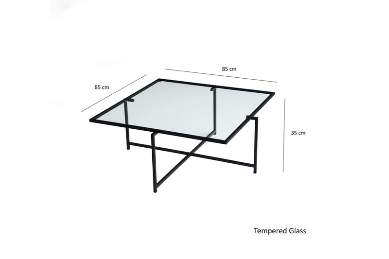 Alskaliden Soffbord 85x35x85 cm - Svart - Möbler - Bord & matgrupper - Soffbord