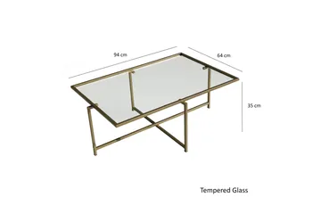 Alskaliden Soffbord 94x35x94 cm - Guld - Möbler - Bord & matgrupper - Soffbord