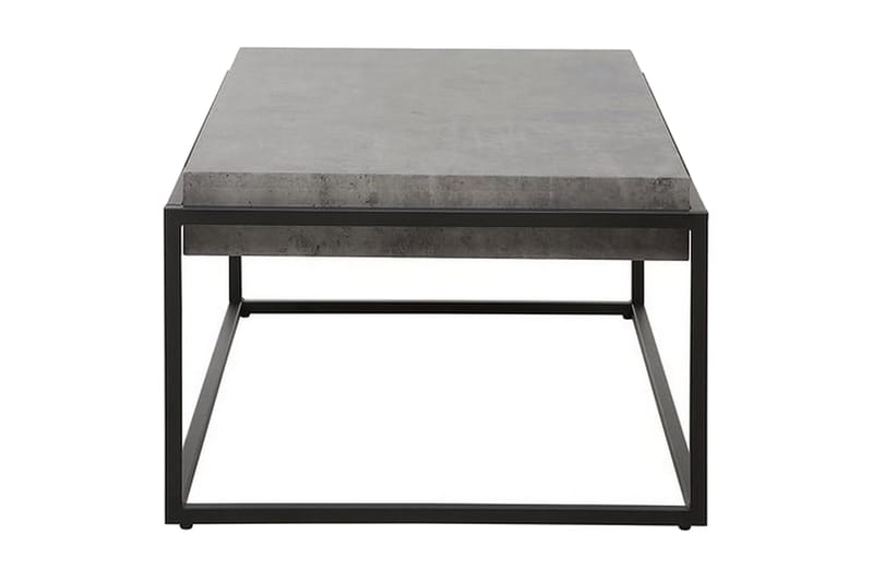 Altos Rektangulärt Soffbord 64 cm i Trä och Metall med Betongeffekt - Grå - Möbler - Bord & matgrupper - Soffbord