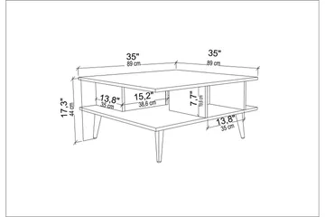 Andifli Soffbord 89x44x89 cm - Brun - Möbler - Bord & matgrupper - Soffbord