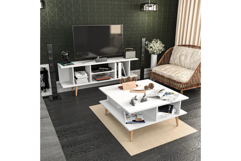 Andifli Soffbord 89x44x89 cm - Vit - Möbler - Bord & matgrupper - Soffbord