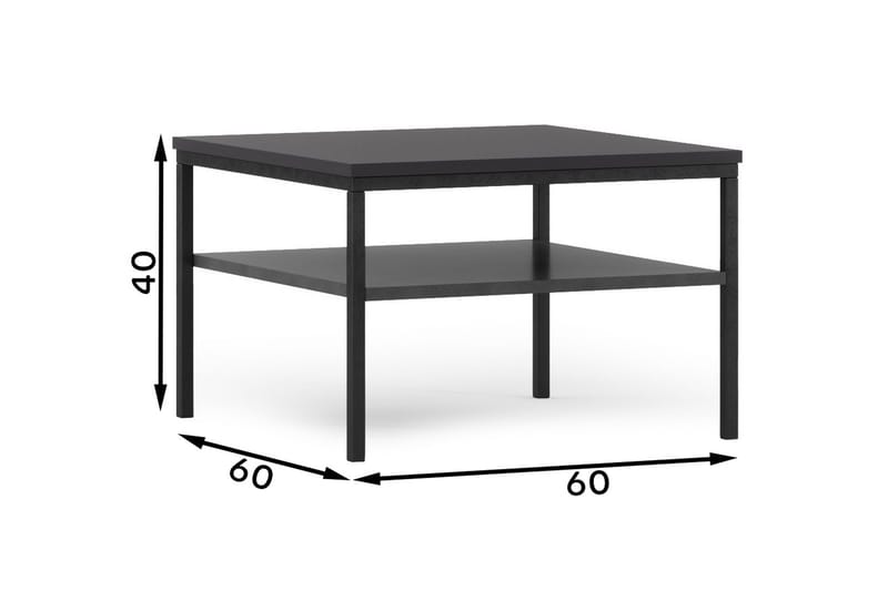 Anjal Soffbord 60 cm - Svart - Möbler - Bord & matgrupper - Soffbord