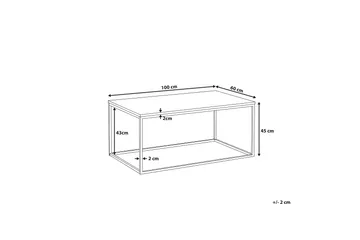 Barreras Soffbord 100 cm Marmormönster - Svart - Möbler - Bord & matgrupper - Soffbord