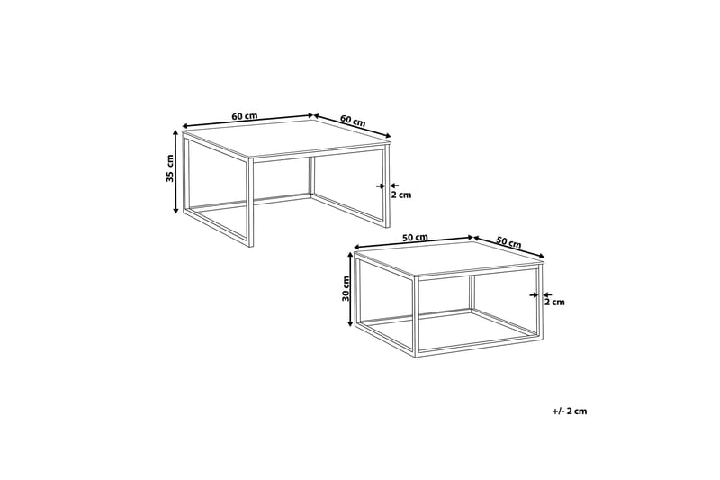Brea Soffbord 2-pack - Vit/Glas - Möbler - Bord & matgrupper - Soffbord