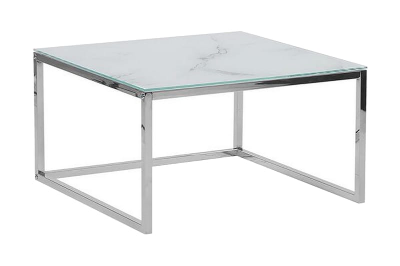 Breasa Satsbord 60 cm Marmormönster - Vit/Silver - Möbler - Bord & matgrupper - Soffbord