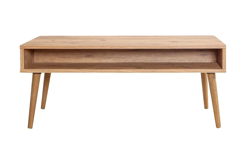 Brokind Soffbord 110 cm med Förvaring Hylla Två, Natur