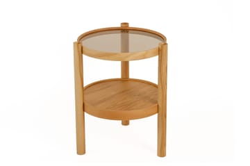 Cielieucel Satsbord (2 delar) 45x60x45 cm - Ek transparent - Möbler - Bord & matgrupper - Soffbord - Kistbord