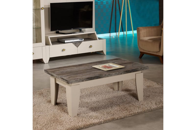 Comfortale 110 cm Rektangulärt Soffbord i Målat Trä - Gråbrun - Möbler - Bord & matgrupper - Soffbord