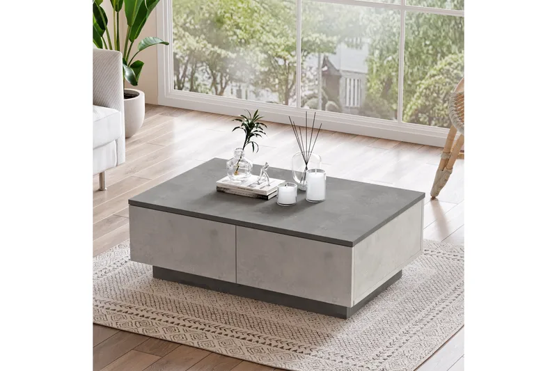 Cranner Soffbord 90 cm - Silver/Antracit - Möbler - Bord & matgrupper - Soffbord