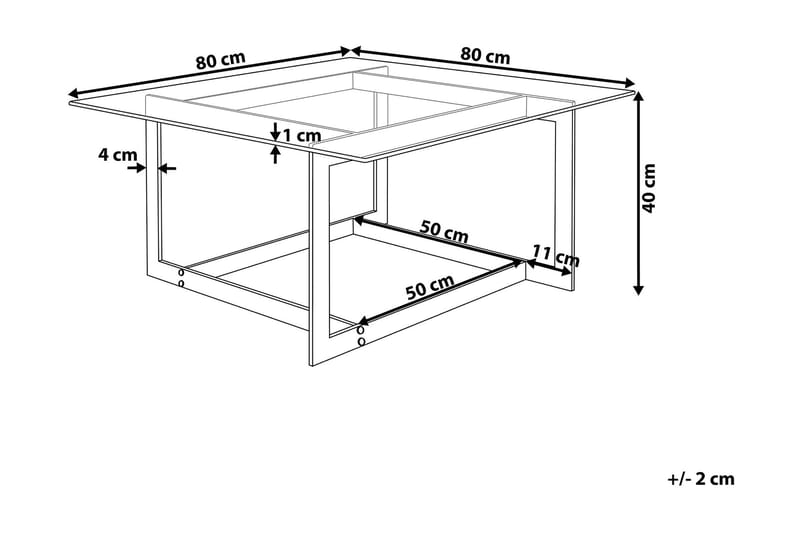 Crystal Soffbord 80 cm - Guld - Möbler - Bord & matgrupper - Soffbord