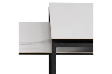 Cynthia Rektangulärt Satsbord Soffbord 115 cm i Keramik med Metallben - Vit - Möbler - Bord & matgrupper - Soffbord
