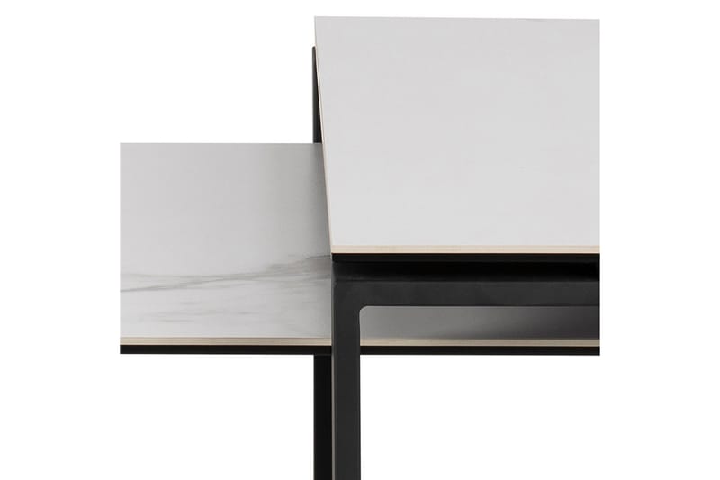 Cynthia Rektangulärt Satsbord Soffbord 115 cm i Keramik med Metallben - Vit - Möbler - Bord & matgrupper - Soffbord