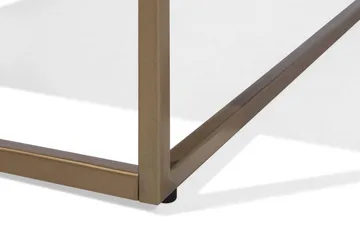 Delano Rektangulärt Soffbord 100 cm i Marmor med Metallram - Vit - Möbler - Bord & matgrupper - Soffbord