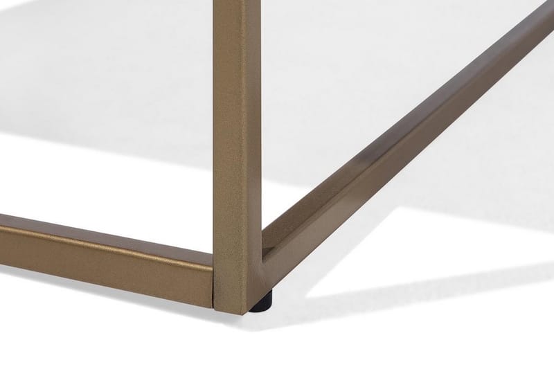 Delano Rektangulärt Soffbord 100 cm i Marmor med Metallram - Vit - Möbler - Bord & matgrupper - Soffbord