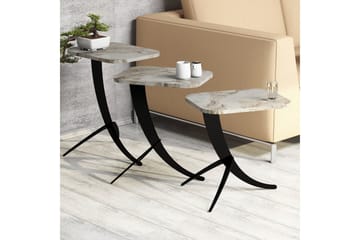 Erykah Satsbord 45 cm - Vit/Svart - Möbler - Bord & matgrupper - Soffbord