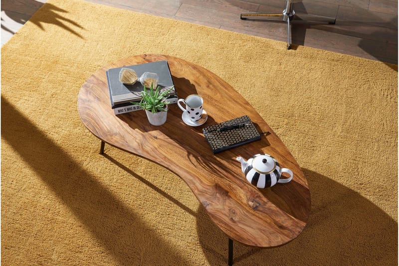 Fanks Soffbord 122 cm Njurformat - Massivt Trä/Svart - Möbler - Bord & matgrupper - Soffbord
