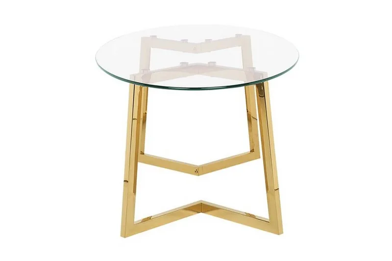 Frechen Soffbord 120 cm - Glas/Guld - Möbler - Bord & matgrupper - Soffbord