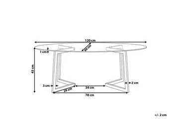 Frechen Soffbord 120 cm - Glas/Guld - Möbler - Bord & matgrupper - Soffbord