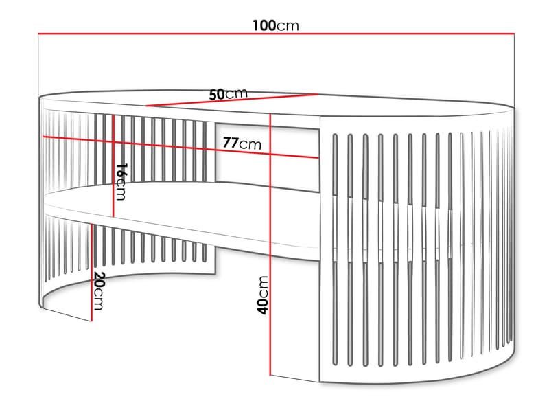 Friend Soffbord 100 cm Oval - Beige|brun - Möbler - Bord & matgrupper - Soffbord