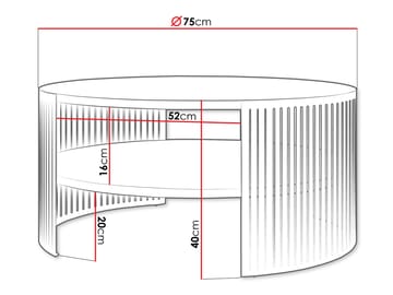 Friend Soffbord 75 cm Rund - Brun|svart - Möbler - Bord & matgrupper - Soffbord