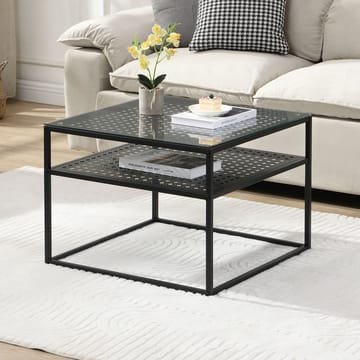 Galaro Soffbord 60 cm - Transparent och mattsvart - Möbler - Bord & matgrupper - Soffbord - Soffbord med förvaring