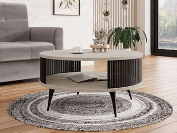 Galia Soffbord 75 cm Rund - Beige|svart - Möbler - Bord & matgrupper - Soffbord