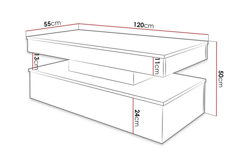 Glenndale Soffbord 55 cm Concept 55 White - Möbler - Bord & matgrupper - Soffbord