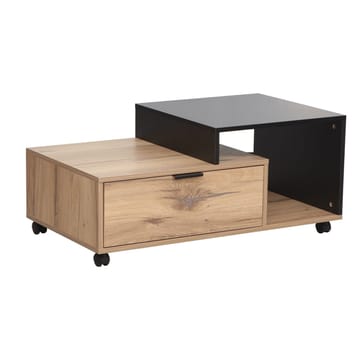 Soffbord Hannes 90x50x40 cm rustik / svart melamine - Ljust rustikt trä/svart - Möbler - Bord & matgrupper - Soffbord