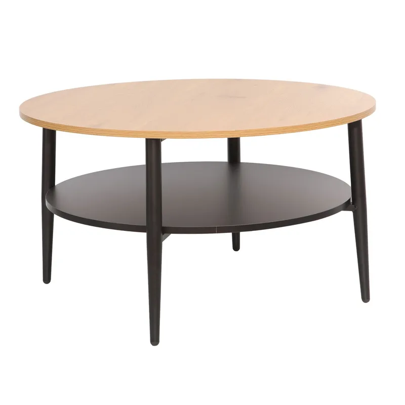 Soffbord Hector Ask/svart 80x80x45 cm - ask/svart - Möbler - Bord & matgrupper - Soffbord