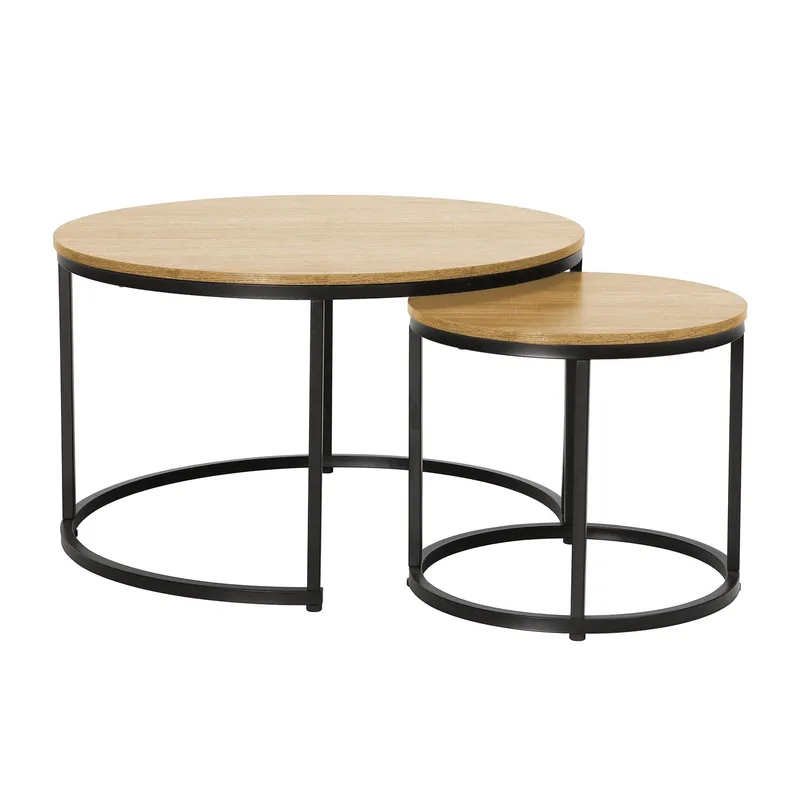 Soffbord Hedvig 2-delars set, Ask / svart