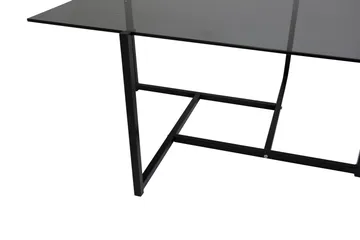 Hybrid Rektangulärt Soffbord 80x80 cm i Glas med Glasskiva - Grå - Möbler - Bord & matgrupper - Soffbord