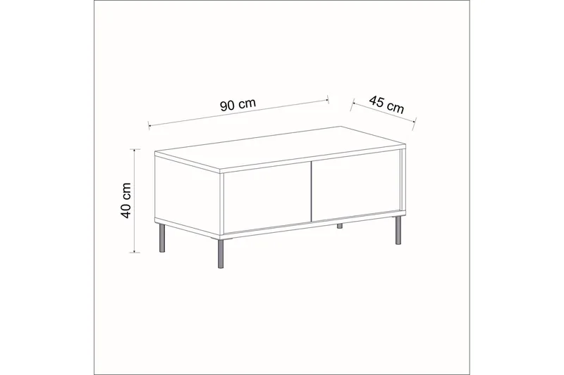 Imaj Soffbord 90 cm - Vit - Möbler - Bord & matgrupper - Soffbord