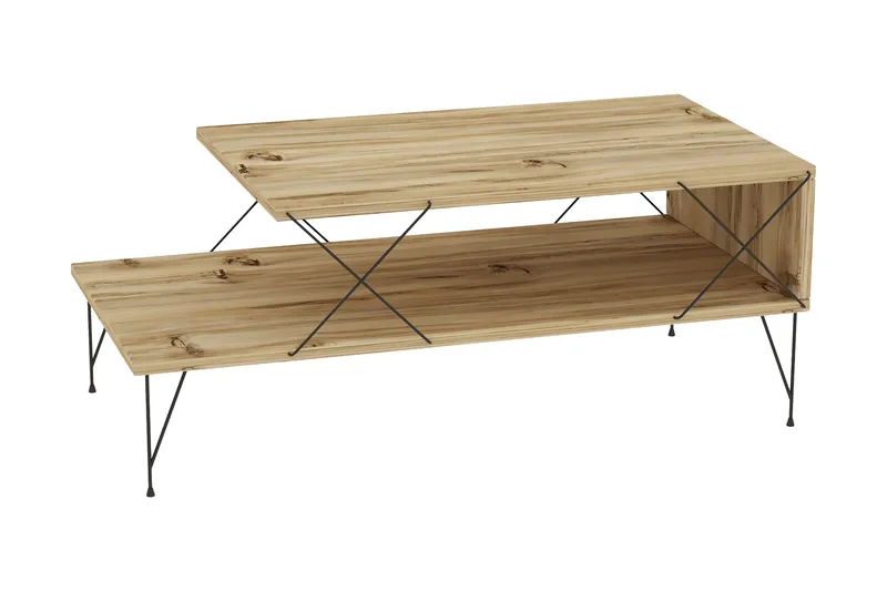 Jaennis Soffbord 100 cm, Natur/Svart