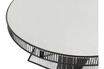 Juntolo 77x77 cm Runt Soffbord i Marmor med Metallunderrede - Vit - Möbler - Bord & matgrupper - Soffbord