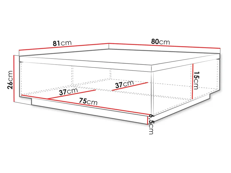 Juvik Soffbord 80 cm - brun - Möbler - Bord & matgrupper - Soffbord