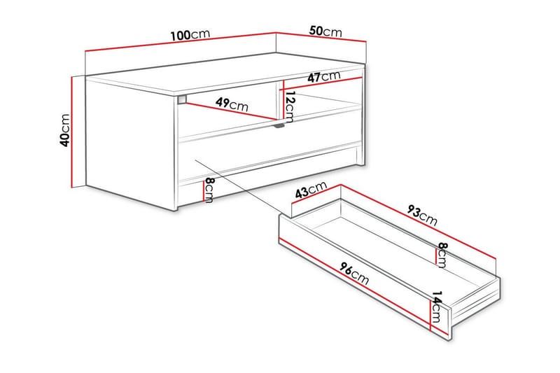 Kintore Soffbord 50 cm - Svart - Möbler - Bord & matgrupper - Soffbord