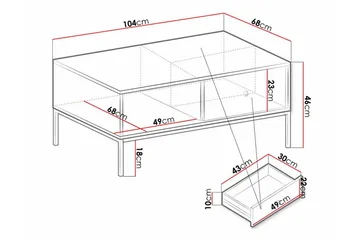 Klinkerville Soffbord 68,1 cm - Vit - Möbler - Bord & matgrupper - Soffbord