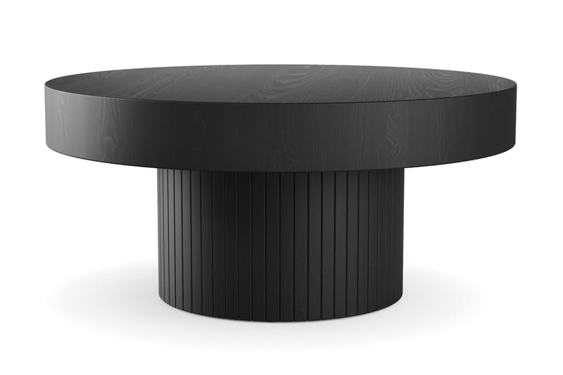 Kopparbo Soffbord 75 cm Runt Svart, Svart trä