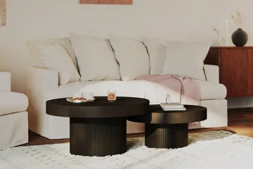Kopparbo Soffbord 90 cm Runt Svart - Svartlaserad ek - Möbler - Bord & matgrupper - Soffbord