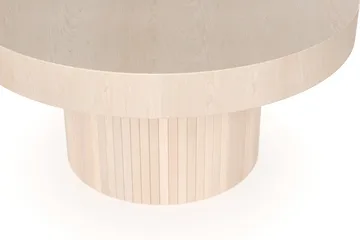 Kopparbo Soffbord 90 cm Runt Vitlaserad Ek - Ljust vitlaserat ekträ - Möbler - Bord & matgrupper - Soffbord