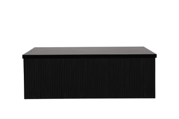 Lenox Kvadratiskt Soffbord 90 cm i Trä med Räfflad Sarg - Svart - Möbler - Bord & matgrupper - Soffbord