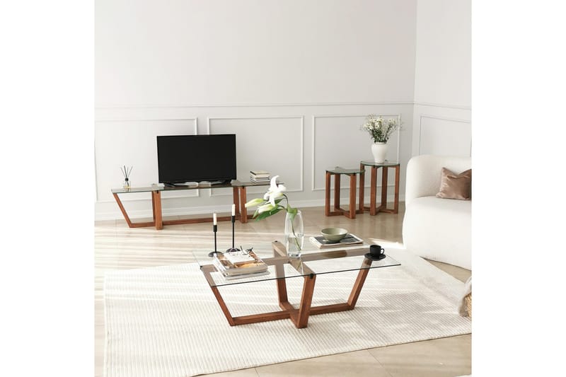 Liepene Soffbord 105x35x105 cm - Brun - Möbler - Bord & matgrupper - Soffbord