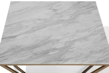 Malibu Kvadratiskt Soffbord 80 cm i Marmor med Metallstativ - Vit - Möbler - Bord & matgrupper - Soffbord