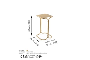 Mamta Kvadratiskt Soffbord 30 cm i Metall - Mässingsguld - Möbler - Bord & matgrupper - Soffbord