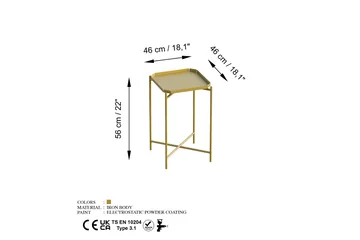 Mamta Soffbord 46 cm - Guld - Möbler - Bord & matgrupper - Soffbord