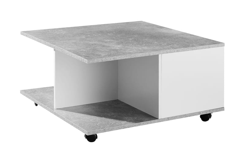 Marchall Soffbord 70 cm - Vit - Möbler - Bord & matgrupper - Soffbord - Soffbord med hjul