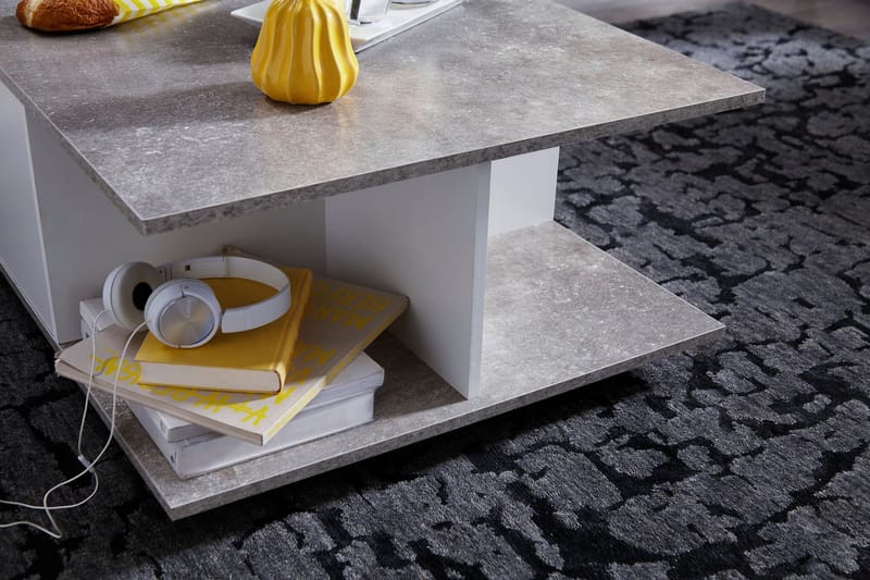 Marchall Soffbord 70 cm - Vit - Möbler - Bord & matgrupper - Soffbord - Soffbord med hjul