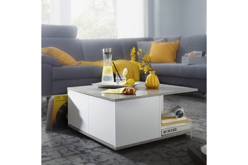 Marchall Soffbord 70 cm - Vit - Möbler - Bord & matgrupper - Soffbord - Soffbord med hjul